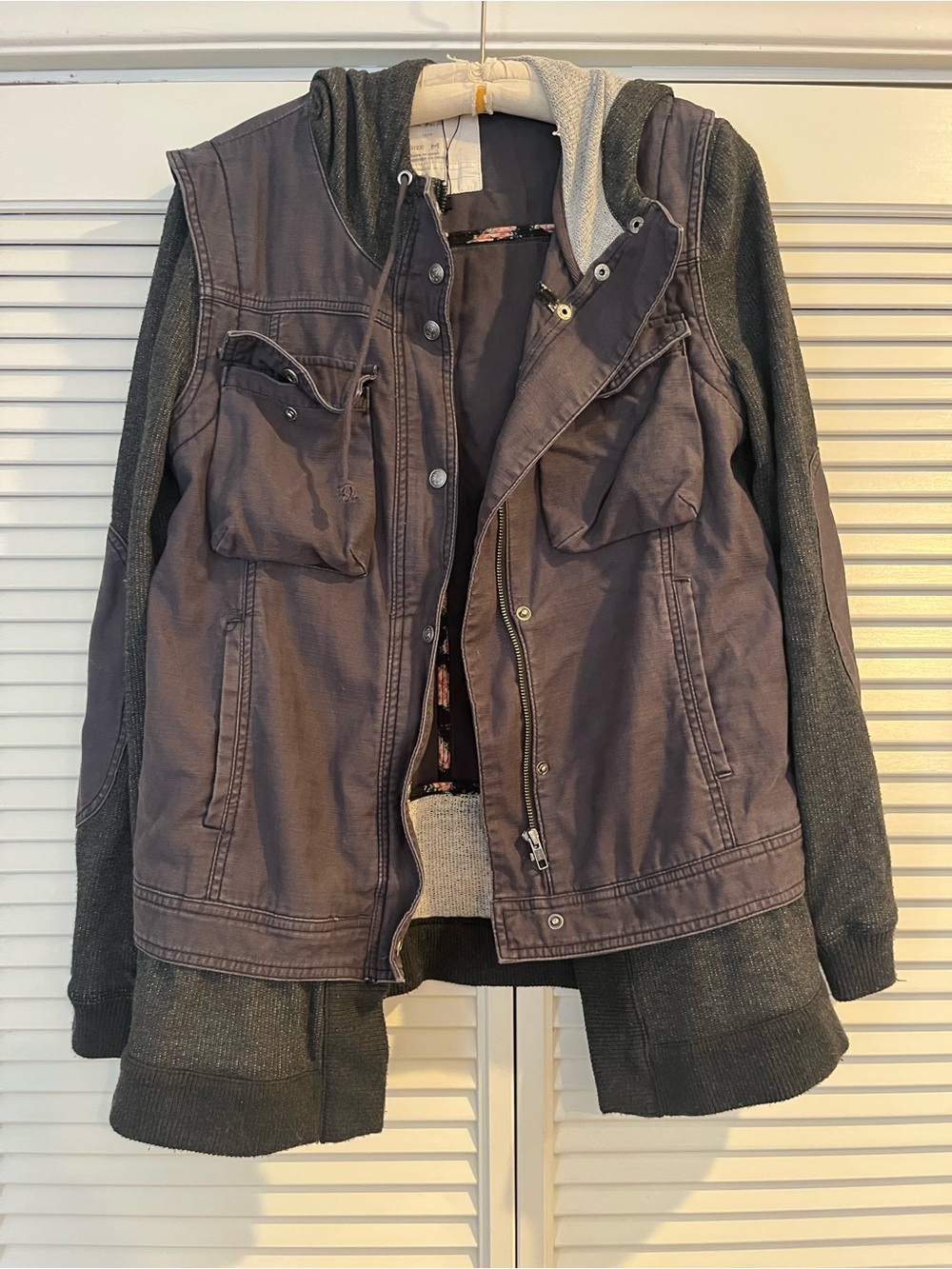 Free People Jacket grey nwot med with hood